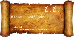 Biebel Brúnó névjegykártya